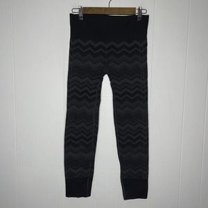 Lululemon Women’s Ebb To Street Seamless Leggings Chevron Black Gray Size 6